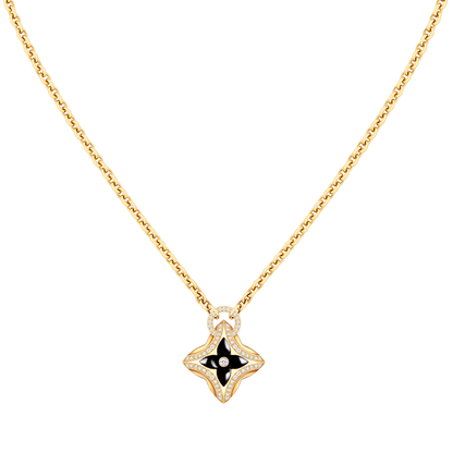 [CharmAmor]STAR PEDANT PINK GOLD DIAMOND NECKLACE