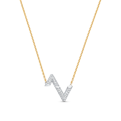 [CharmAmor]VOLT SILVER DIAMOND PEDANT NECKLACE