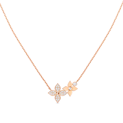 [CharmAmor]STAR BLOSSOM NECKLACE PINK GOLD DIAMONDS