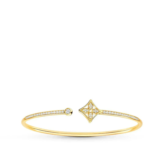 [CharmAmor]IDYLLE GOLD OPEN BRACELET DIAMOND PAVED