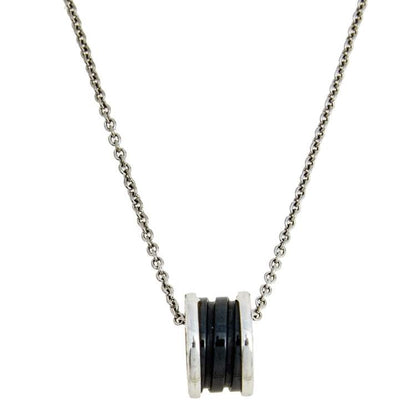 [CharmAmor]ZERO 1 BLACK CERAMIC SILVER NECKLACE