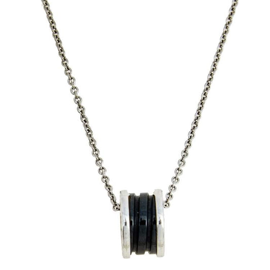 [CharmAmor]ZERO 1 BLACK CERAMIC SILVER NECKLACE