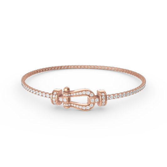 [CharmAmor]FORCE  HORSESHOE  DIAMOND TENNIS BRACELET