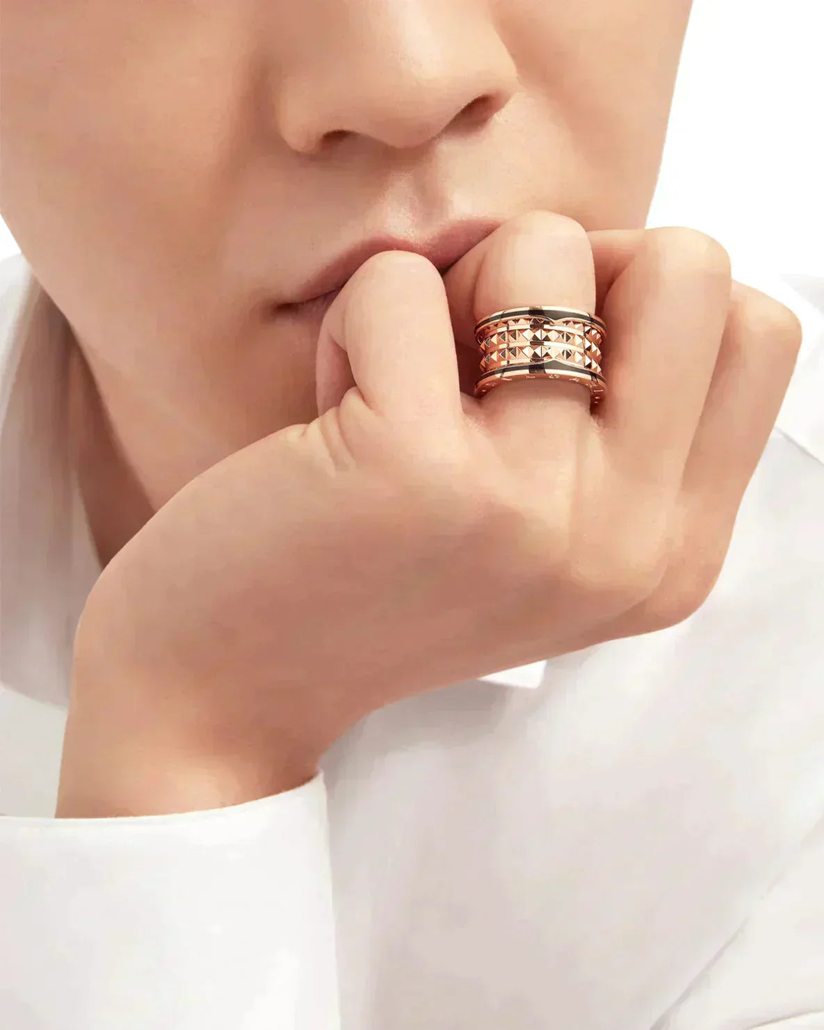 [CharmAmor]ZERO 1 ROCK BLACK CERAMIC PINK GOLD LARGE MODEL