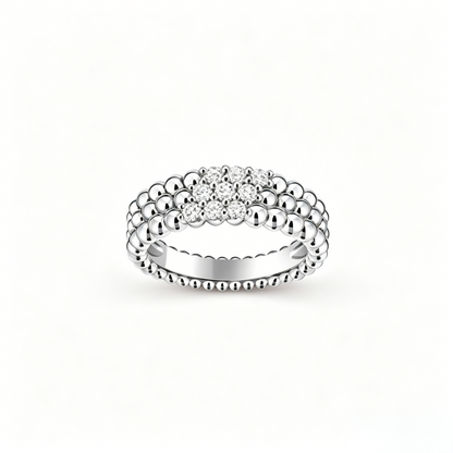 [CharmAmor]Three-row diamond ring