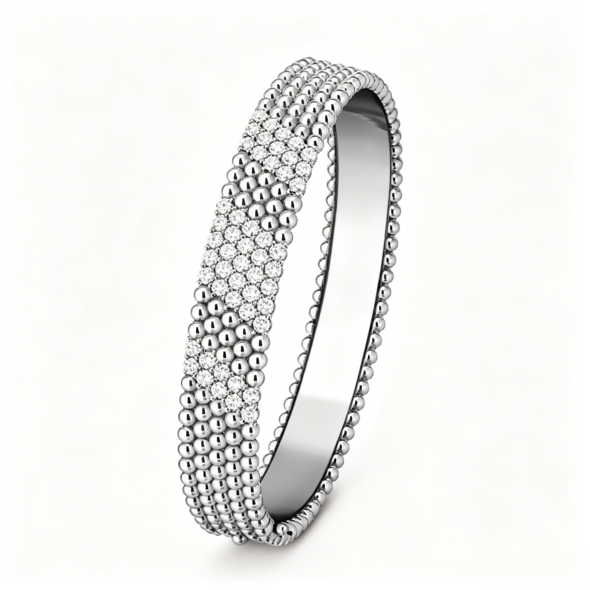[CharmAmor]Five-row diamond bracelet