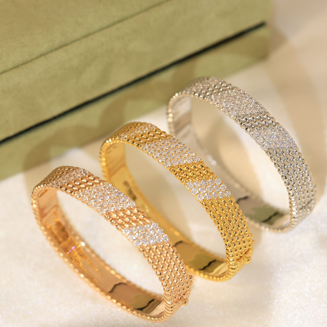 [CharmAmor]Five-row diamond bracelet