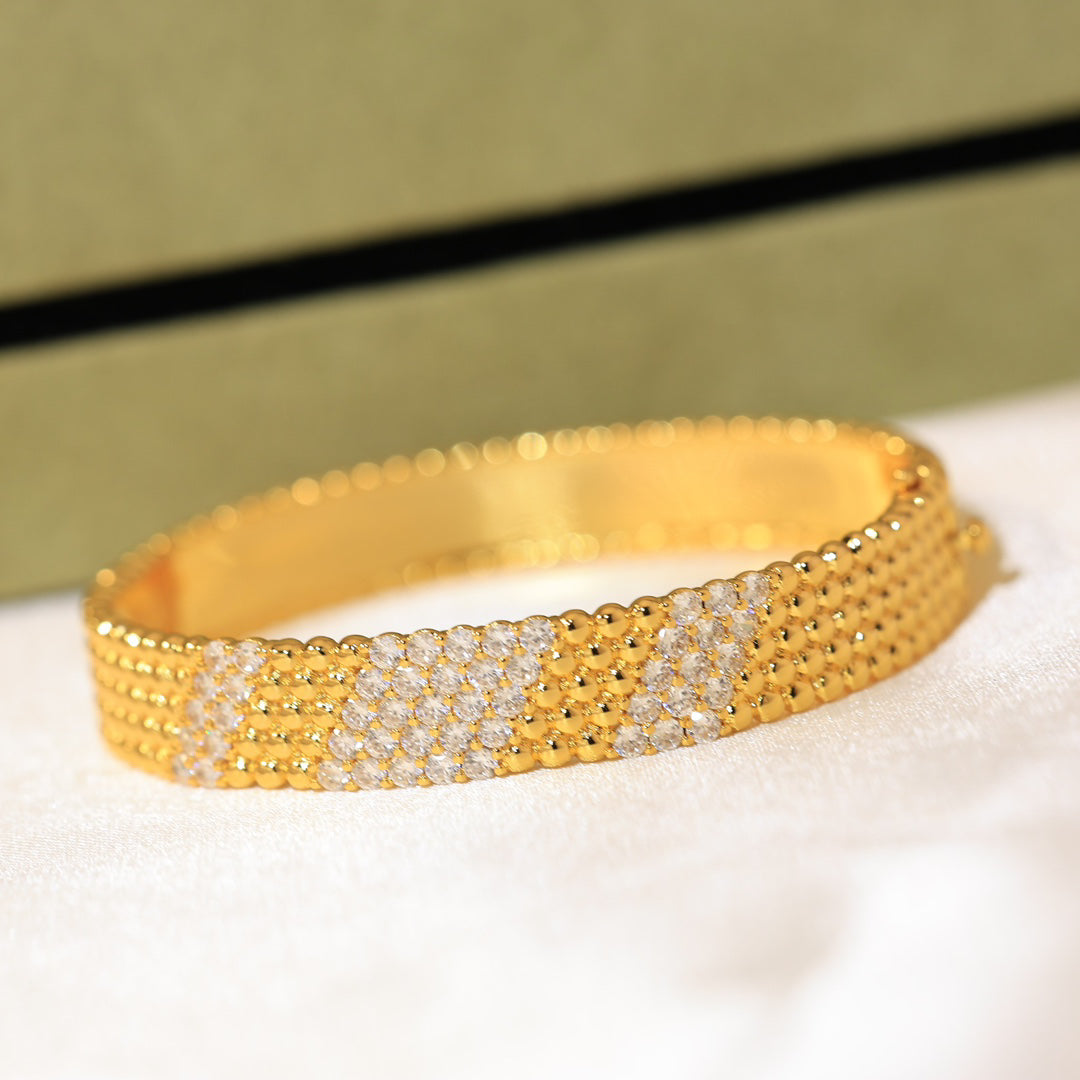 [CharmAmor]Five-row diamond bracelet