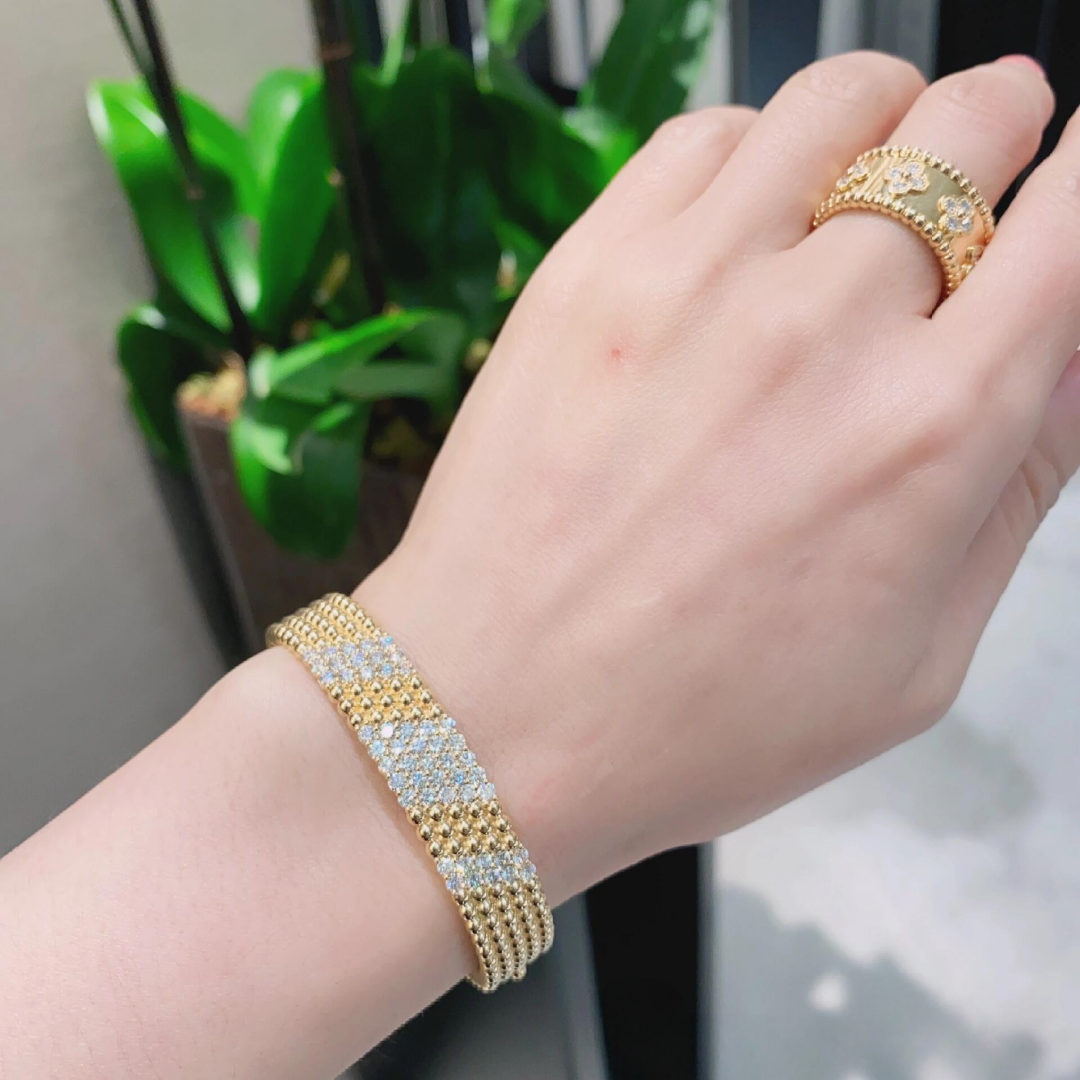 [CharmAmor]Five-row diamond bracelet