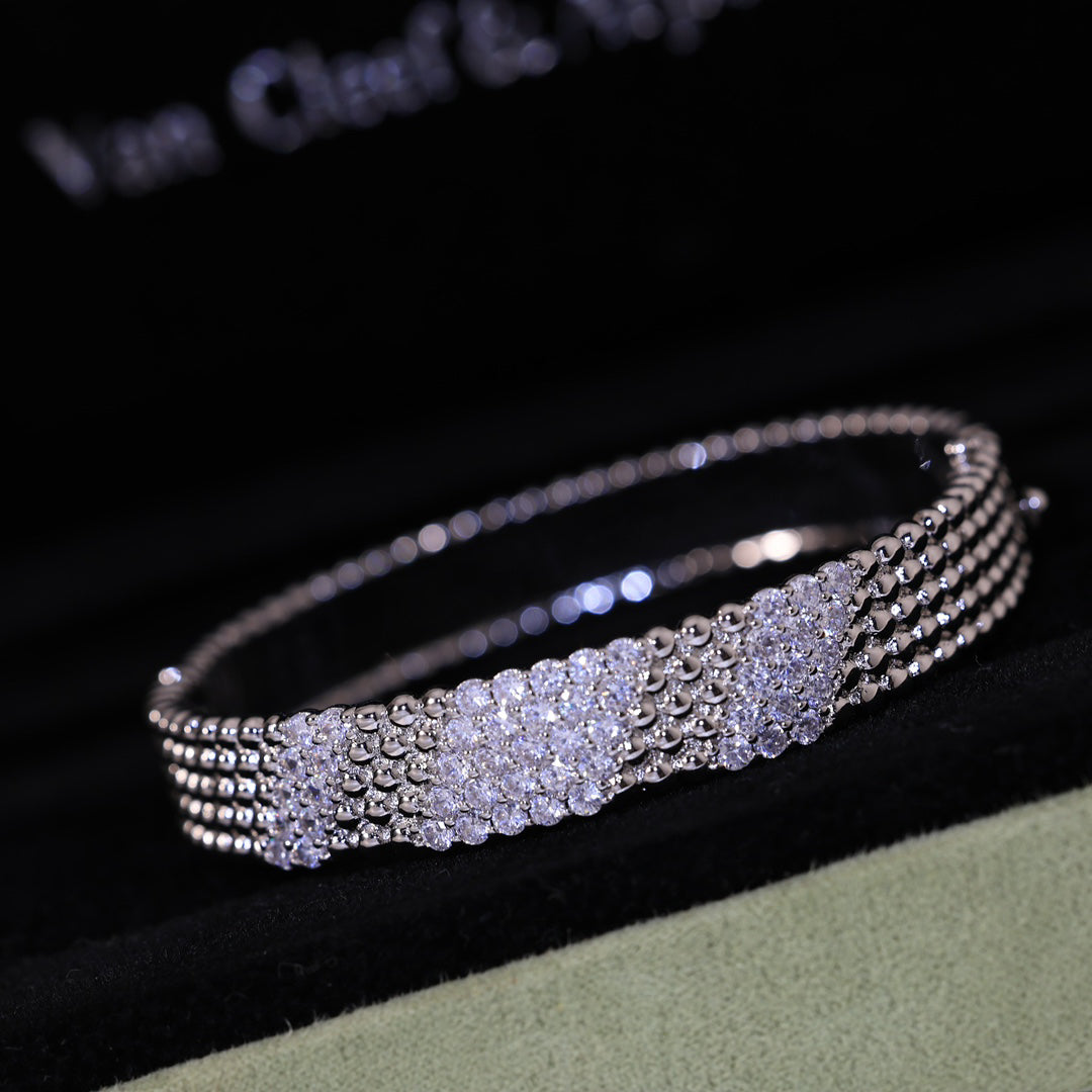 [CharmAmor]Five-row diamond bracelet