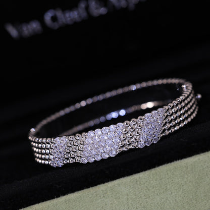 [CharmAmor]Five-row diamond bracelet