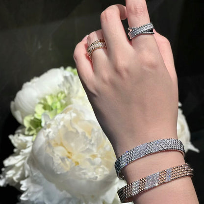 [CharmAmor]Five-row diamond bracelet