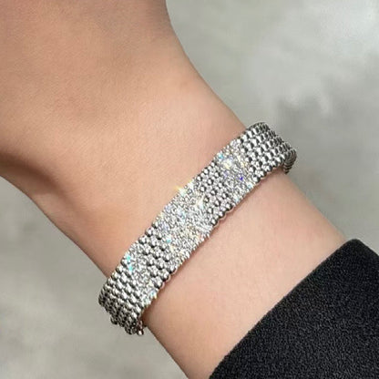 [CharmAmor]Five-row diamond bracelet