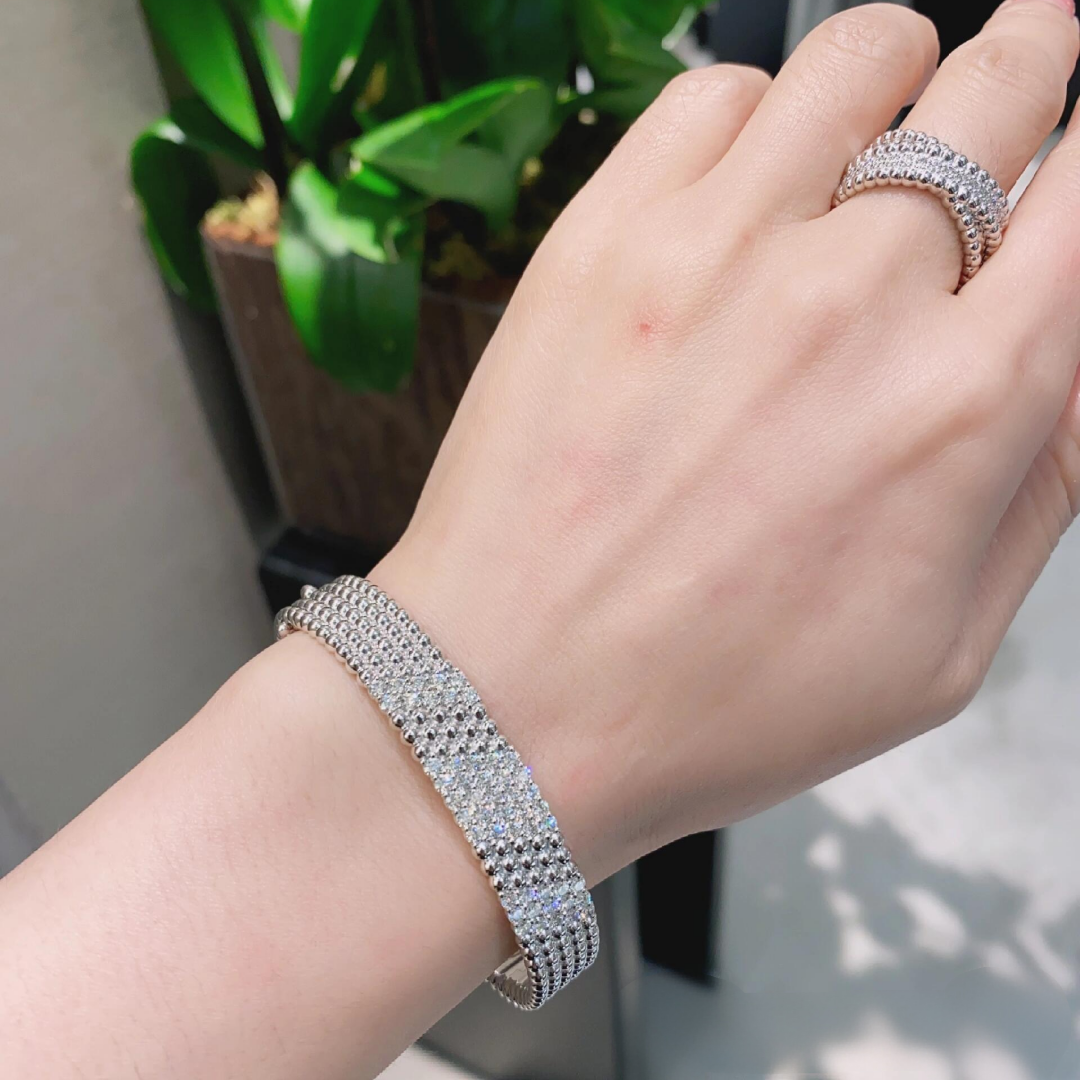 [CharmAmor]Five-row diamond bracelet
