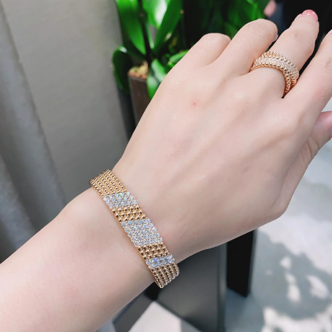 [CharmAmor]Five-row diamond bracelet