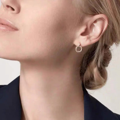 [CharmAmor]TRINITY ON DIAMOND  EARRINGS