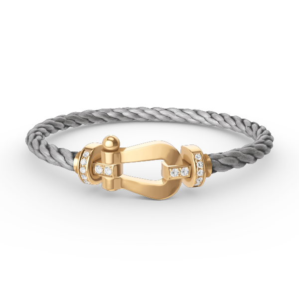[CharmAmor]FORCE LARGE HORSESHOE HALF DIAMOND BRACELET GOLD