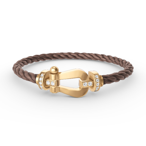 [CharmAmor]FORCE LARGE HORSESHOE HALF DIAMOND BRACELET GOLD
