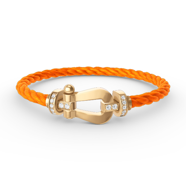 [CharmAmor]FORCE LARGE HORSESHOE HALF DIAMOND BRACELET GOLD