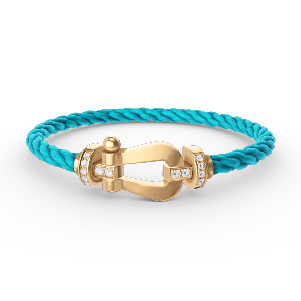 [CharmAmor]FORCE LARGE HORSESHOE HALF DIAMOND BRACELET GOLD