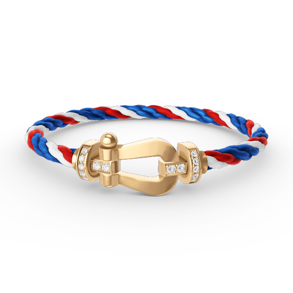 [CharmAmor]FORCE LARGE HORSESHOE HALF DIAMOND BRACELET GOLD