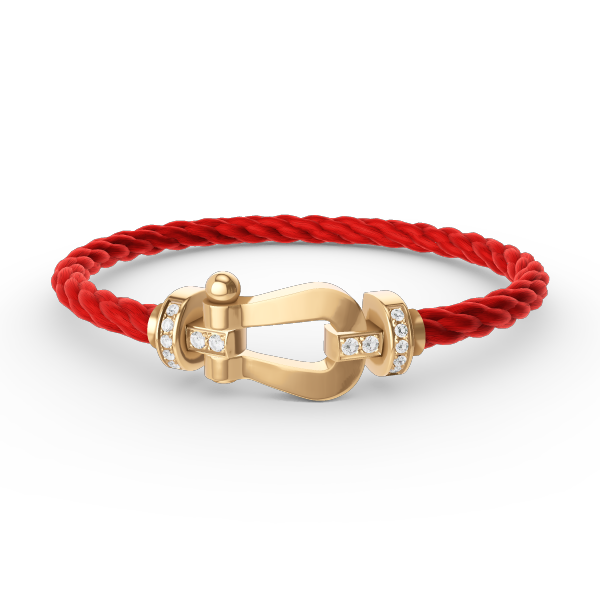 [CharmAmor]FORCE LARGE HORSESHOE HALF DIAMOND BRACELET GOLD