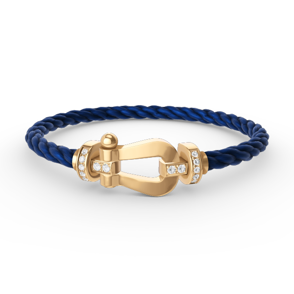 [CharmAmor]FORCE LARGE HORSESHOE HALF DIAMOND BRACELET GOLD