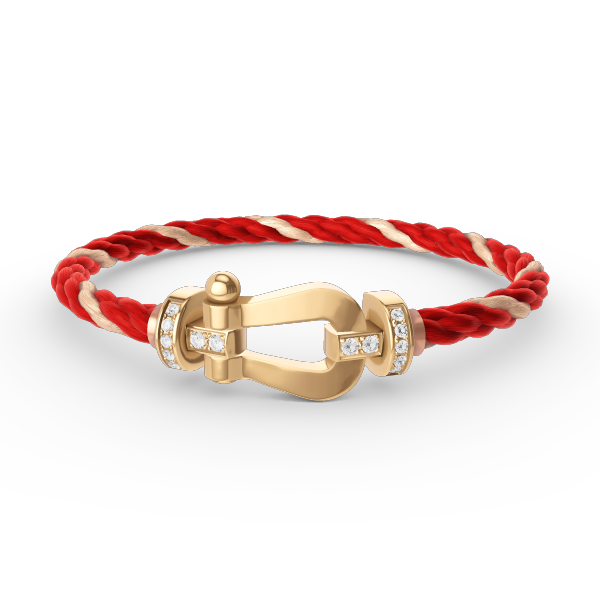 [CharmAmor]FORCE LARGE HORSESHOE HALF DIAMOND BRACELET GOLD