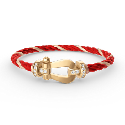 [CharmAmor]FORCE LARGE HORSESHOE HALF DIAMOND BRACELET GOLD