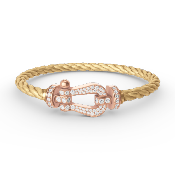 [CharmAmor]FORCE LARGE HORSESHOE FULL DIAMOND BRACELET ROSE GOLD