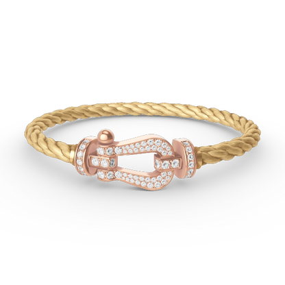 [CharmAmor]FORCE LARGE HORSESHOE FULL DIAMOND BRACELET ROSE GOLD