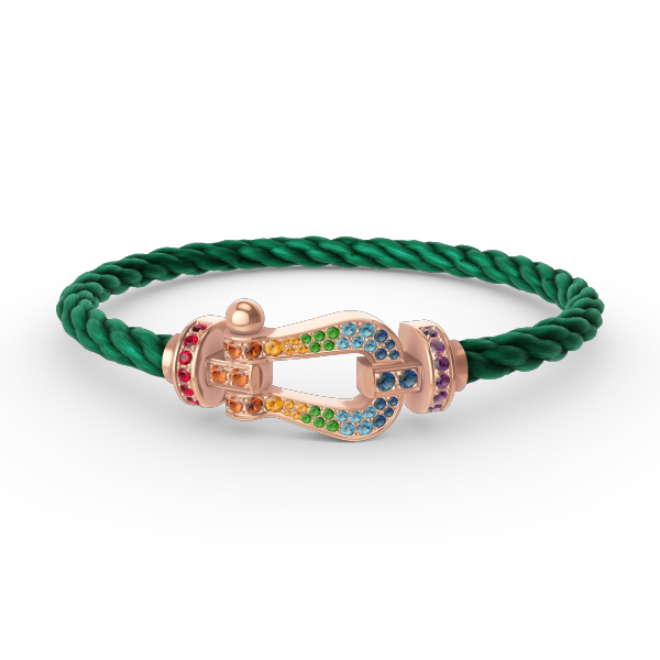 [CharmAmor]FORCE LARGE HORSESHOE  COLORED DIAMOND BRACELET ROSE GOLD