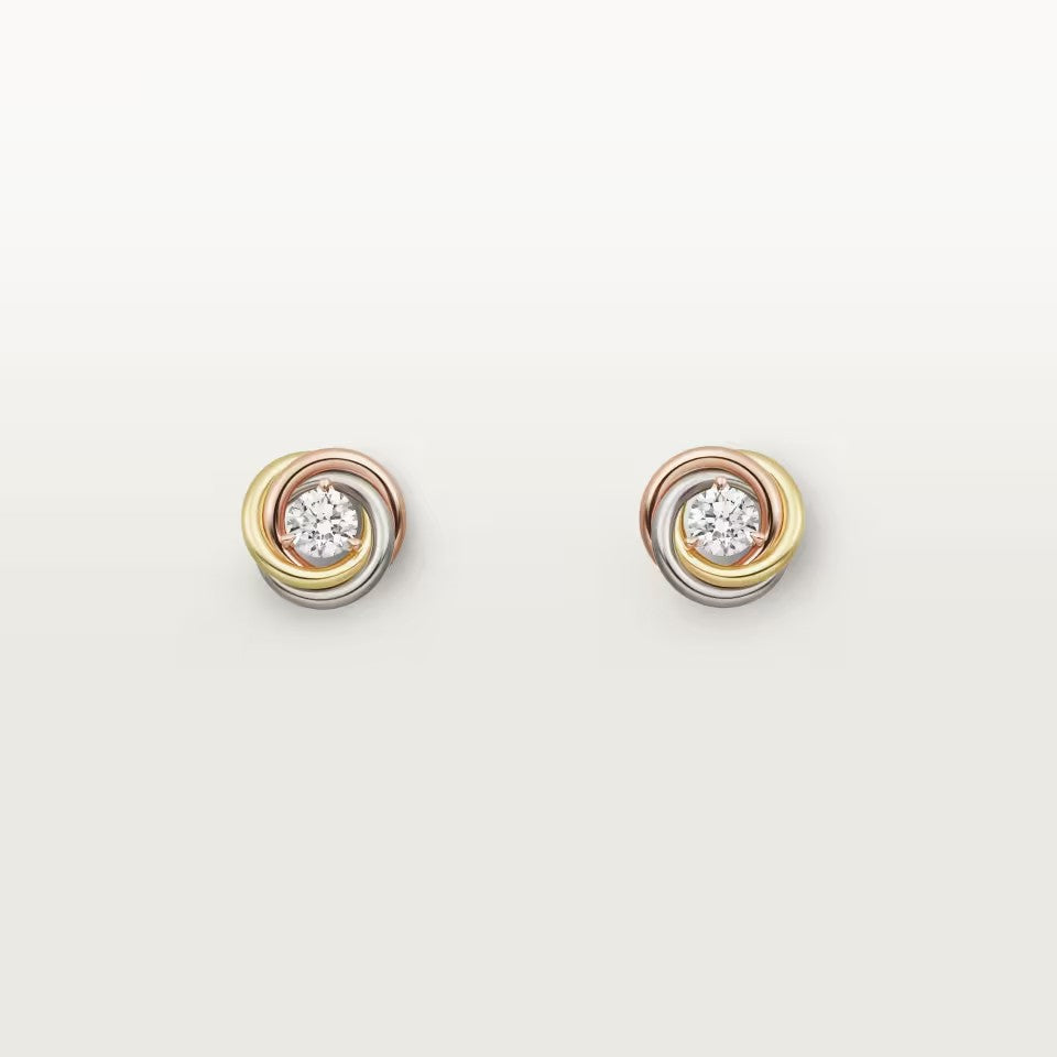 [CharmAmor]TRINITY STUD DIAMOND EARRINGS