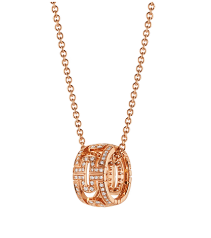 [CharmAmor]PARENTESI NECKLACE PINK GOLD DIAMOND