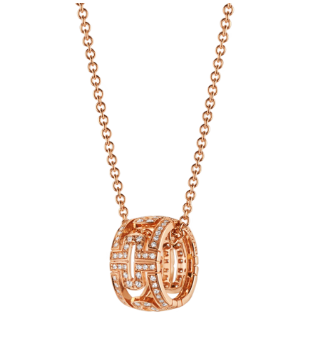 [CharmAmor]PARENTESI NECKLACE PINK GOLD DIAMOND