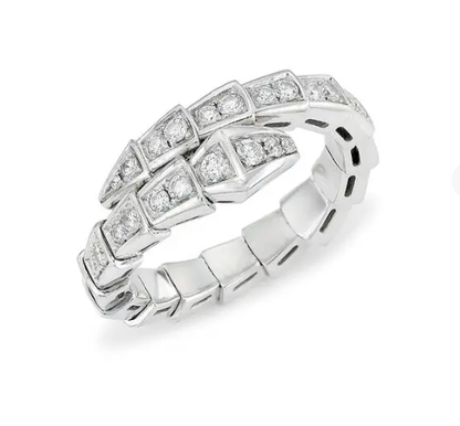 [CharmAmor]SERPENTI RING SILVER DIAMOND PAVED 4MM