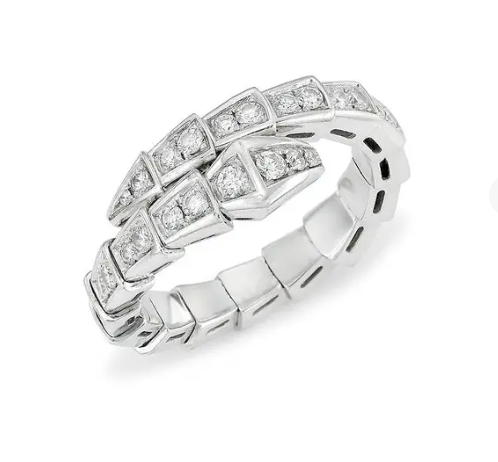 [CharmAmor]SERPENTI RING SILVER DIAMOND PAVED 4MM
