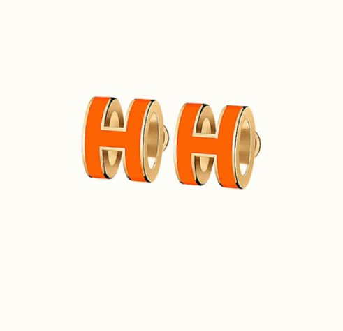 [CharmAmor]MINI POP H EARRINGS ORANGE