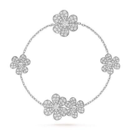 [CharmAmor]FRIVOLE SILVER 5 FLOWERS BRACELET