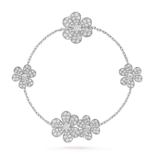 [CharmAmor]FRIVOLE SILVER 5 FLOWERS BRACELET