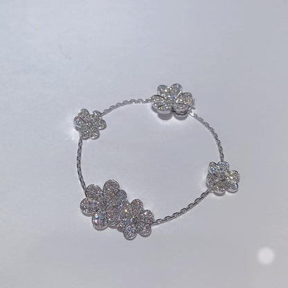 [CharmAmor]FRIVOLE SILVER 5 FLOWERS BRACELET