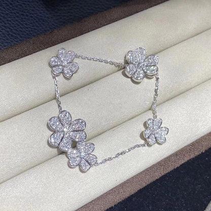 [CharmAmor]FRIVOLE SILVER 5 FLOWERS BRACELET