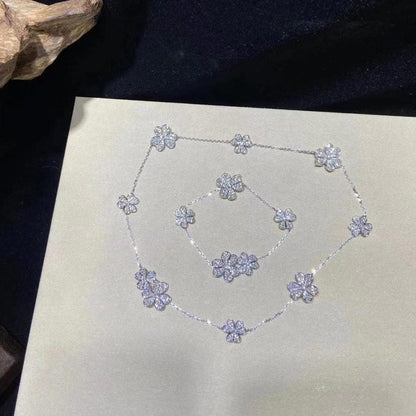 [CharmAmor]FRIVOLE SILVER 5 FLOWERS BRACELET
