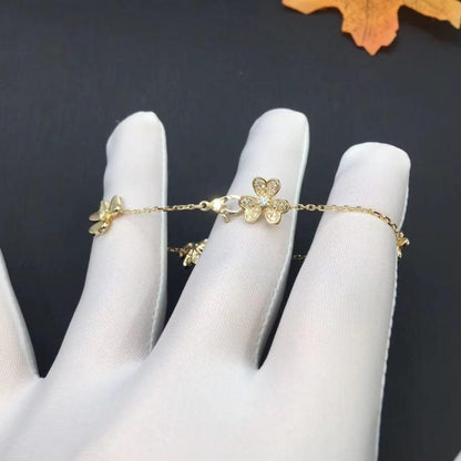 [CharmAmor]FRIVOLE GOLD 5 FLOWERS BRACELET