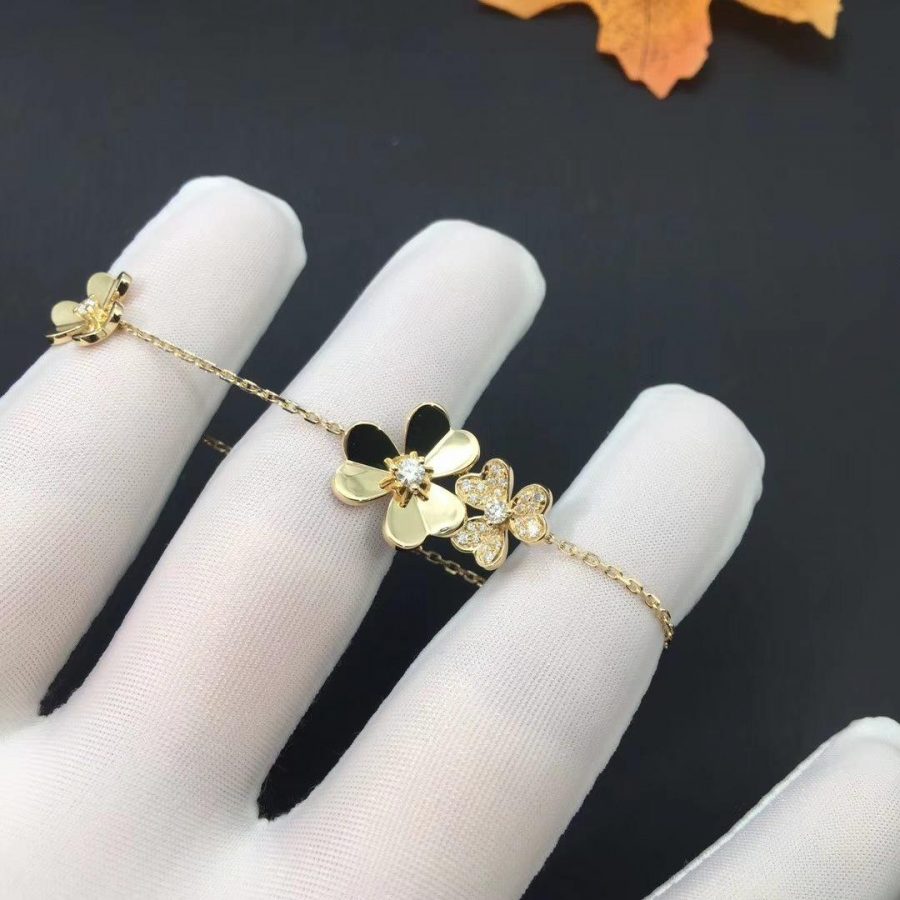 [CharmAmor]FRIVOLE GOLD 5 FLOWERS BRACELET