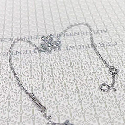 [CharmAmor]FRIVOLE SILVER FLOWER DIAMOND BRACELET