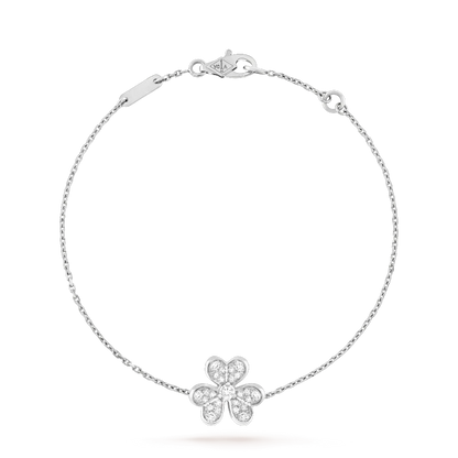 [CharmAmor]FRIVOLE SILVER FLOWER DIAMOND BRACELET