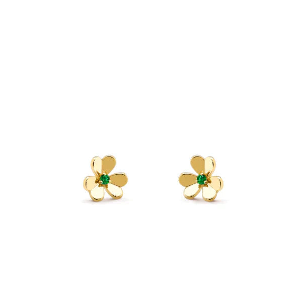 [CharmAmor]FRIVOLE  FLOWER MALACHITE EARRINGS