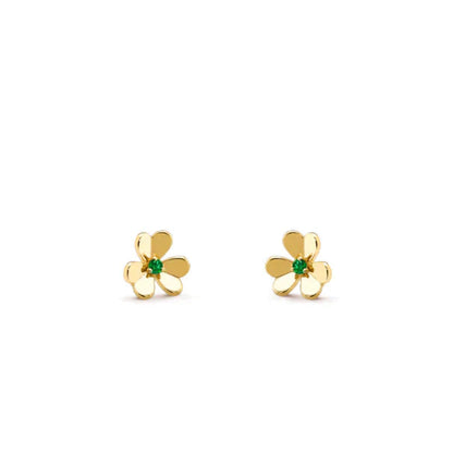 [CharmAmor]FRIVOLE  FLOWER MALACHITE EARRINGS