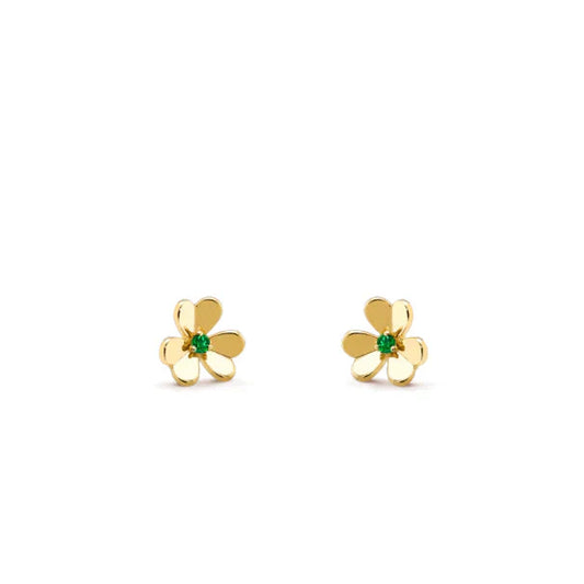 [CharmAmor]FRIVOLE  FLOWER MALACHITE EARRINGS
